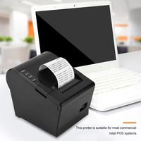 Impresora de Recibos POS de Alta Velocidad de 80 mm para Escritorio con Cortador Automático, USB/LAN, Compatible con Windows/Mac/Android/iOS - En Stock