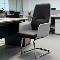 Chaise de bureau ergonomique en cuir PU de haute qualité, dossier haut, confortable, chaises de bureau écologiques pour visiteurs