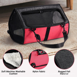 2025 sıcak satmak çevre dostu moda küçük köpek kedi omuzdan askili çanta katı desen Oxford bez evcil hayvan taşıyıcı havayolu onaylı sırt çantası - Product Image 6