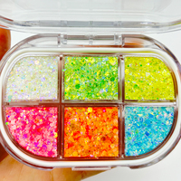 Grosir krim Aurora cahaya bubuk krom Biodegradable tubuh pigmen Makeup Eye Shadow Glitter palet kosmetik