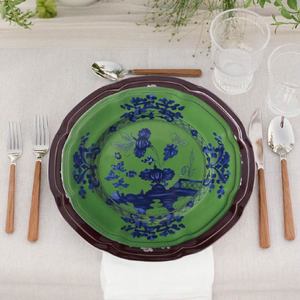 Dark Green and Blue Unique Design Bone China Plate Luxury Wedding Banquet Charger Plates <b>Dinnerware</b> <b>Set</b> - Product Image 6