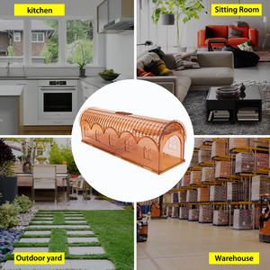 Piège à souris sans cruauté en plastique réutilisable design de mode attrape-rongeur sans poison avec trous d'air pour une lutte antiparasitaire intérieure sûre - Product Image 5