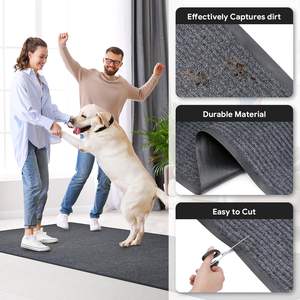 Tappetino d'Ingresso in PVC a Doppia Costola, Resistente, Antiscivolo, per Ufficio e Corridoio, Grigio - Product Image 5