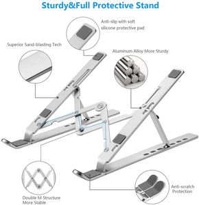 <b>Laptop</b> Holder Riser Computer <b>Stand</b> Adjustable Aluminum Foldable Portable Notebook Storage <b>Stand</b> - Product Image 4