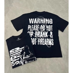Camiseta Negra de Alta Calidad con Diseño Clásico de Jarabe para la Tos, Manga Corta para Hombre, Patrón Tejido Escaneable - Product Image 6
