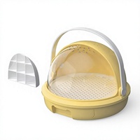Boîte d'élevage, boîte de transport transparente pour reptiles de style tiroir, pour les voyages en plein air, habitat portable, mini aquarium de transport pour animaux de compagnie