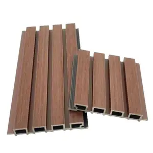 Waterproof Wood Plastic Composite Wall Panel WPC PVC Cladding Boards Interior Exterior Fluted Wall Panels Wpc Wall Panel