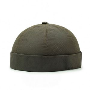 Mens Breathable Mesh No Brim Summer Docker Cap Lightweight Quick Dry Brimless <b>Hat</b> <b>Beanie</b> Promotion Gift - Product Image 1