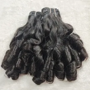 Spedizione gratuita all'ingrosso ricciolo naturale Fumi ricciolo Remy fasci di capelli umani 100% extension di capelli umani allineate con cuticole - Product Image 4