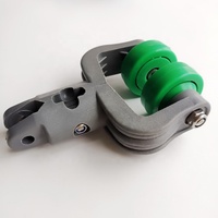 Chariot de ligne d'abattage avicole résistant à l'usure |   Porte-rouleaux en nylon pour système de convoyeur à rail en T