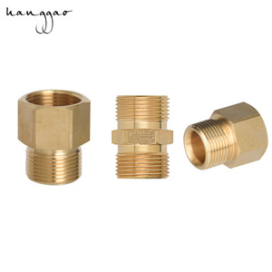 Adaptador de tubería de latón Hanggao M22 14 a M22 15 roscado para accesorios de limpiadores de alta presión - Product Image 1