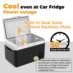 ตู้เย็นพกพา MCD60 Sports Compressor Travel Fridge Freezer Cooler แบบสองโซน ควบคุมผ่านแอพพลิเคชั่น ขนาด 20/30/40/50/60 ลิตร ตู้เย็นพลาสติกสำหรับรถยนต์ - Product Image 3