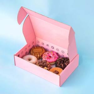 Caja de embalaje de hojaldre de postre de donut impresa personalizada ecológica, caja de embalaje de papel mochi de pastel de sushi de panadería con ventana - Product Image 3