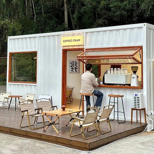 ร้านกาแฟหรือร้านอาหารจากตู้คอนเทนเนอร์สำเร็จรูป วัสดุสำหรับร้านขายขนม ตู้คอนเทนเนอร์บ้านเคลื่อนที่ - Product Image 2