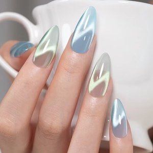 Esmalte de Uñas Magnético Ojo de Gato Aurora Morado Azul, Gel Semipermanente Removible con UV LED para Manicura - Product Image 1