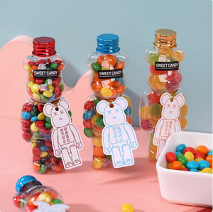 सुंदर भालू के आकार की बोतल रंग-लेपित चॉकलेट से भरी हुई: बच्चों के लिए आदर्श - Product Image 6