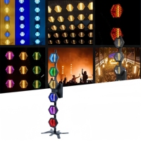 Projecteur LED Hexagonal Rétro 6 Yeux 6x50W RGBA COB Vintage DMX512 pour Scène, Effet Wash Matrix Blinder pour DJ, Discothèque, Bar, Mariage, Spectacle