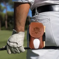 Pochette en cuir personnalisée pour balles de golf, mini porte-tee de golf portable, sac de rangement, sacoche de ceinture, accessoire cadeau pour hommes
