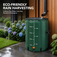 Collecteur d'eau de pluie de jardin en PVC 50L, sac de stockage d'eau léger et portable pour l'irrigation