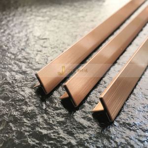 LL121 Accesorios para Azulejos, Perfiles de Cerámica 304, Tira Decorativa de Metal Colorida, Acero Inoxidable, Forma de T, para Pared - Product Image 5