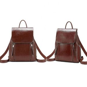 Outdoor Travel Unisex Vintage Women <b>Backpack</b> Leather Travel Hand Shoulder Bag - Product Image 4