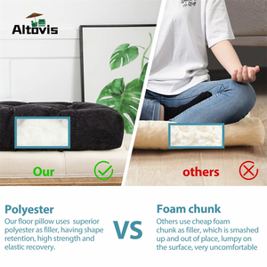 Maßgefertigtes Übergroßes Nachhaltiges Meditationskissen – Hochdichtes Marokkanisches Quadratisches Bodenkissen - Product Image 4