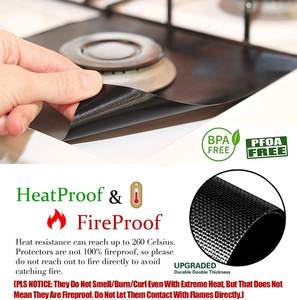 270*270mm cuisinière à gaz coussin de protection carré résistant à la chaleur anti-salissure anti-salissure coussin de gaz <span class=keywords><strong>lavable</strong></span> à l'eau - Product Image 5