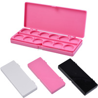 Palette à ongles solide Europe Grid vide pour le mélange de pigments en gel, de poudre et de peinture, différentes couleurs