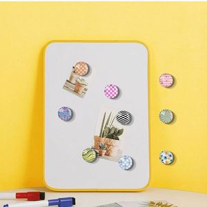 Aimant de réfrigérateur créatif 3D géométrique rond avec verre cristal, décoration de tableau blanc pour porte de réfrigérateur - Product Image 2