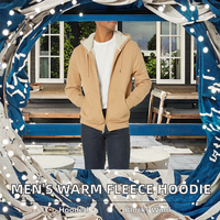Sweat-shirt thermique à fermeture éclair 100 % coton pour homme, à manches longues, tactique, imprimé en sérigraphie, anti-boulochage, coupe ample, chaud et doux
