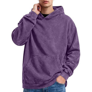 Sweat à capuche vintage pour homme en tricot délavé à l'acide avec logo personnalisé, respirant et à séchage rapide, style streetwear - Product Image 3