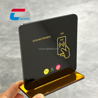 Panneau d'affichage en acrylique personnalisé Nfc Google Review Sign Ntag 213/215 Autocollant programmable pour carte d'examen Google Nfc Plaque Nfc