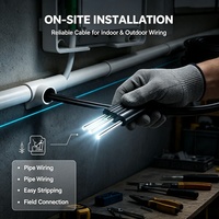 Cable de Fibra Óptica FTTH de Bajo Precio, Cable de Fibra Óptica al por Mayor, Cable Tipo Arco, MOQ Bajo 1 Rollo, Ingeniería para Exteriores