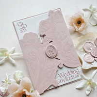 Cartes d'invitation personnalisées haut de gamme à motifs gaufrés, idéales pour les invitations de mariage et les vœux de fêtes
