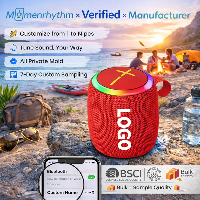 Mini Custom Travel  Speaker for Backpacking With Shockproof Compact Size Wireless Fast Connection