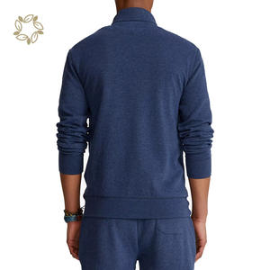 Bamboo Cotton Quarter Zipper Sweatshirt Sustainable Half Zip Pullover Eco Friendly Knit Polo <strong>Sweater</strong> Men Embroidery <strong>Sweater</strong> - Product Image 5