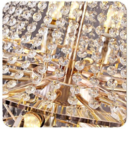 Lustre suspendu haut de gamme, style moderne français européen, pour salon de luxe, hall de villa, restaurant, lampe suspendue en cristal