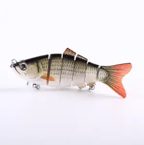 Sinker del molde fabricante 20g 10cm 3D ojos 6 segmentado conjunta para carpa cebo de Pesca flotante Pesca