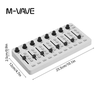 Console de mixage MIDI sans fil M-VAVE SMC-Mixer avec connexion Bluetooth, alimentation USB Type-C pour Windows/Mac/iOS/Android