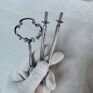 Vàng 3 tầng 2 lớp bánh đứng phần cứng cho đám cưới trái cây tấm tráng miệng bánh đứng xử lý phù hợp phần cứng kim loại đứng - Product Image 3