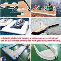 Plateforme flottante gonflable en mousse de teck Drop Stitch pour bain de soleil, jet ski et ponton de yacht