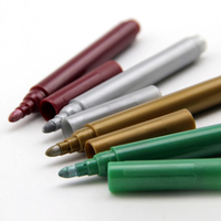 Marqueur de peinture en plastique OEM, logo personnalisé, commande en gros acceptée, 12 couleurs, format mini