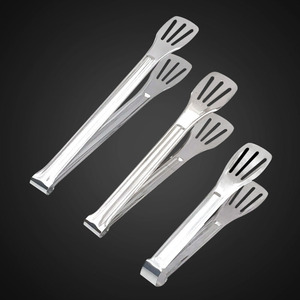 Nahe Stainless Steel Food Tongs 304 Grade Heat Resistant Kitchen BBQ Grilling Baking Tools Multifunctional Steak Tongs - Product Image 2