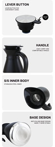 Thermos <span class=keywords><strong>à</strong></span> isolation thermique en acier inoxydable <span class=keywords><strong>à</strong></span> double paroi de haute qualité pour le thé ou le <span class=keywords><strong>café</strong></span> - Product Image 3