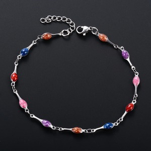 Pulsera de cadena de mano de acero inoxidable de 4 mm con ojo turco, para mujer, niña, tobillera, joyería de metal, regalo de verano - Product Image 4
