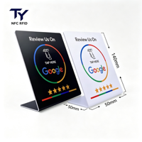 Carte NFC Google Review Originale Authentique avec Puce 215, Carte Google Restaurant Autoportante pour Bonnes Évaluations, Matériau PVC