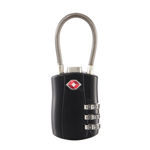 <b>TSA</b> Combination <b>Lock</b> Zinc Alloy 3mm Wire Rope Travel Luggage <b>Lock</b> Red Black Blue Green Orange Silver Gold - Product Image 5