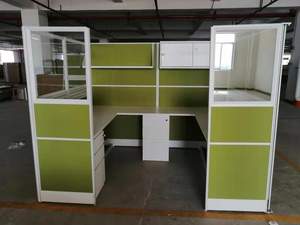 모듈형 사무용 가구 2 4 <span class=keywords><strong>6</strong></span> 8인용 큐비클 워크스테이션 책상 직원용 큐비클 파티션 워크스테이션 학교 사무실용 - Product Image 3