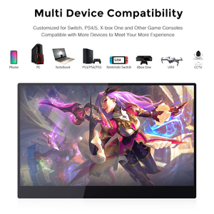 Moniteur de jeu portable 15,6 pouces 4K avec batterie intégrée 10000mAh, luminosité 600, gamme de couleurs 100%, écran tactile pour ordinateur portable et PS5 - Product Image 2