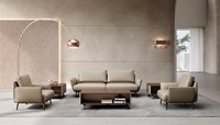 Ensemble de canapés de bureau modernes contemporains en cuir pour direction Conceptions modulaires pour petits bureaux et meubles de chambre